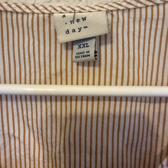 XXL Puff 3/4 Sleeve Tie-Front
Blouse - A New Day Striped - Picture 4 of 14